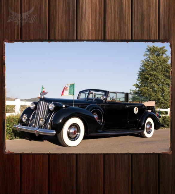 Металлическая табличка Packard Twelve Armored Convertible Sedan by Dietrich Металлическая табличка Packard Twelve Armored Convertible Sedan by Dietrich